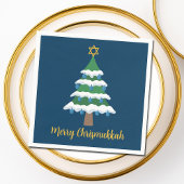 Merry Chrismukkah Niedlich Hanukkah Weihnachtsbaum Serviette