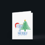 Merry Chrismukkah Niedliche geklappte Grußkarte Karte<br><div class="desc">Merry Chrismukkah Design</div>