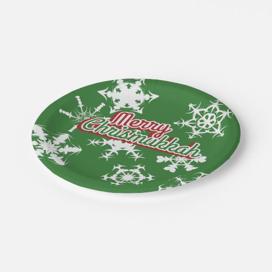 Merry Chrismukkah Pappteller (Schrägansicht)