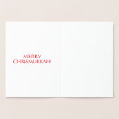 Merry Chrismukkah red int. Buchstaben - silber / g Folienkarte (Innenseite)