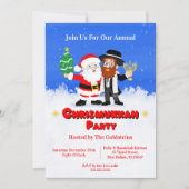 Merry Chrismukkah Santa trifft das Rabbiner-Party Einladung (Vorderseite)