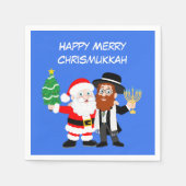 Merry Chrismukkah Santa trifft das Rabbiner-Party Serviette (Vorderseite)