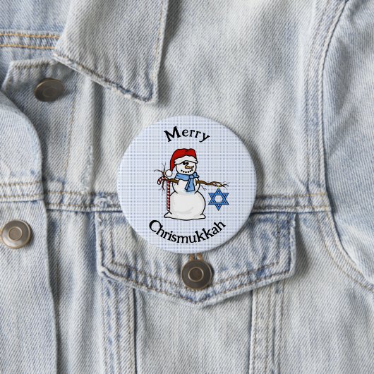 Merry Chrismukkah Snowman Button (Beispiel)