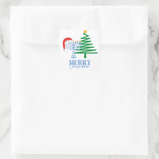 Merry Chrismukkah Sticker (Tasche)