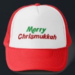 Merry Chrismukkah Truckerkappe<br><div class="desc">Frohe Chrismukkah Hanukkah Weihnachten</div>