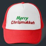 Merry Chrismukkah Truckerkappe<br><div class="desc">Merry Chrismukkah Hanukkah Weihnachten</div>