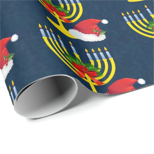 Merry Chrismukkah Wrapping Paper Geschenkpapier (Rolleneckpunkt)