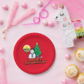 Merry Chrismukkkah mit Snowman und Menorah Pappteller (Party)