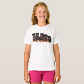 Merry Chrismutts Rottweiler Welpen tragen Scarf T-Shirt (Vorne ganz)