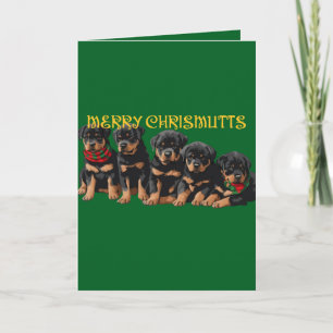 Merry Chrismutts Weihnachtsferien Welpen Festlich Feiertagskarte