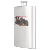 Merry Chrismutts Weihnachtsferien Welpen Festlich Flachmann (Links)