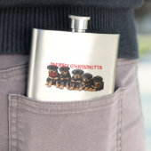 Merry Chrismutts Weihnachtsferien Welpen Festlich Flachmann (Beispiel)