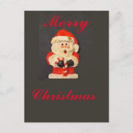 MERRY CHRISRMAS CANDY CANE SANTA Postcard Postkarte