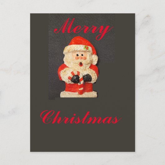 MERRY CHRISRMAS CANDY CANE SANTA Postcard Postkarte (Vorderseite)