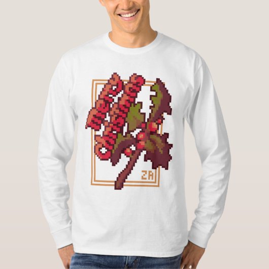 Merry Chrisrmas Holidays Pixel Art T-Shirt (Vorderseite)