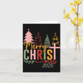 Merry Christ Mas Christian Christmas 2025 Family P Karte (Gelbe Blume)
