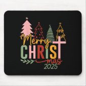 Merry Christ Mas Christian Christmas 2025 Family P Mousepad (Vorne)