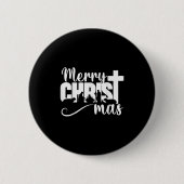 Merry Christ Mas Christian Christmas Jesus Christm Button (Vorderseite)