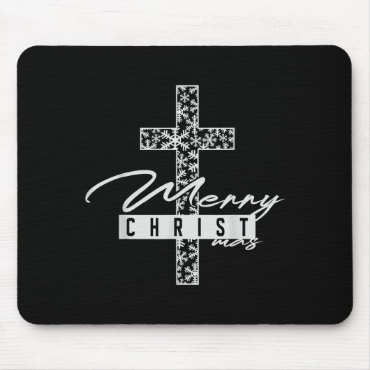 Merry Christ Mas Christian Christmas Jesus Christm Mousepad (Vorne)