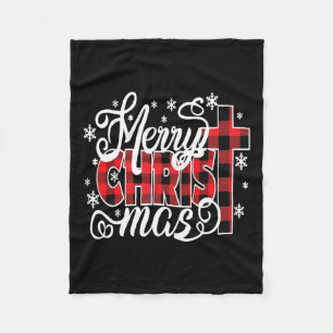 Merry Christ Mas Christlich Jesus Christmas Pjs Xm Fleecedecke