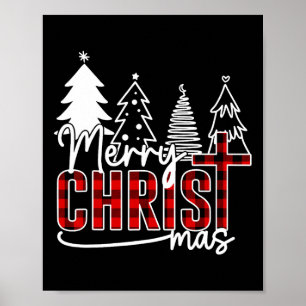 Merry Christ Mas Christlich Jesus Christmas Pjs Xm Poster