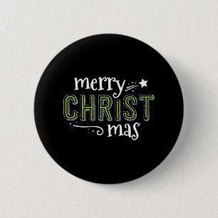 Merry Christ Mas Christlich Jesus South Christmas Button