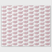 Merry Christ mas Christliche religiöse Moderne Rot Geschenkpapier (Flach)