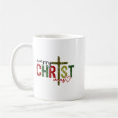 Merry Christ Mas Faith Cross Religious Christmas Q Kaffeetasse (Links)