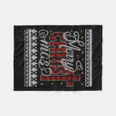 Merry Christ Mas Jesus Christlich Pajamas Ugly Chr Fleecedecke (Vorderseite (Horizontal))