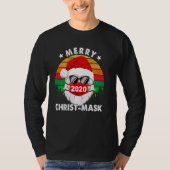 Merry Christ Mask 2020 Santa Face Maske Pajamas Fa T-Shirt (Vorderseite)