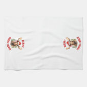 Merry Christ-moose Funny Christmas Moose Geschirrtuch (Horizontal)