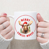 Merry Christ-moose Funny Christmas Moose Kaffeetasse