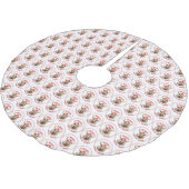 Merry Christ-moose Funny Christmas Moose Polyester Weihnachtsbaumdecke (Schrägansicht)