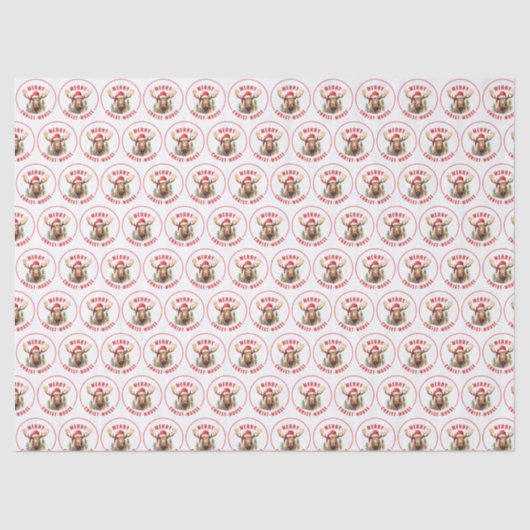 Merry Christ-moose Funny Christmas Moose Seidenpapier (Vorderseite)