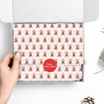 Merry Christ-moose Funny Christmas Moose Seidenpapier<br><div class="desc">Genießen Sie den Urlaubssinn mit unserem bezaubernden Weihnachtszittelpapier mit einem lieblichen Elch, das eine Weihnachtsmannmütze verbindet, begleitet von dem sonnigen Gruß "Fröhlicher Christ-Elch". Dieses Gewebe eignet sich perfekt, um Lachen und Freude während Ihrer Feierlichkeiten zu verbreiten! Das skurrile Design und das clevere Wortspiel machen es zu einer einzigartigen und reizvollen...</div>