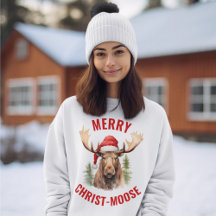 Merry Christ-moose Funny Christmas Moose