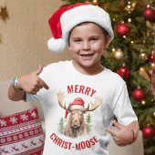 Merry Christ-moose Funny Christmas Moose T-Shirt