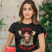 Merry Christ-moose Funny Christmas Moose T-Shirt