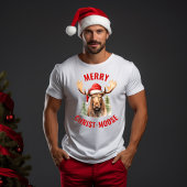 Merry Christ-moose Funny Christmas Moose T-Shirt