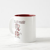 Merry Christ-Mouse-T - Shirt und Geschenke Zweifarbige Tasse (Vorderseite Links)