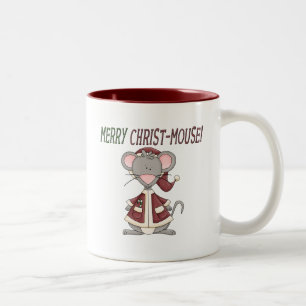 Merry Christ-Mouse-T - Shirt und Geschenke Zweifarbige Tasse