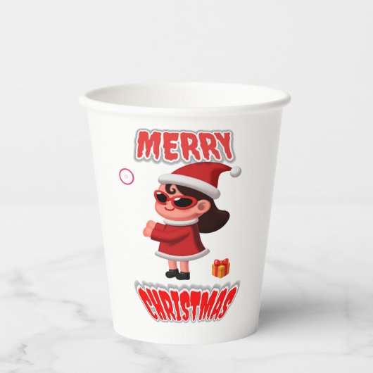 MERRY CHRISTAMAS PAPPBECHER (Vorderseite)