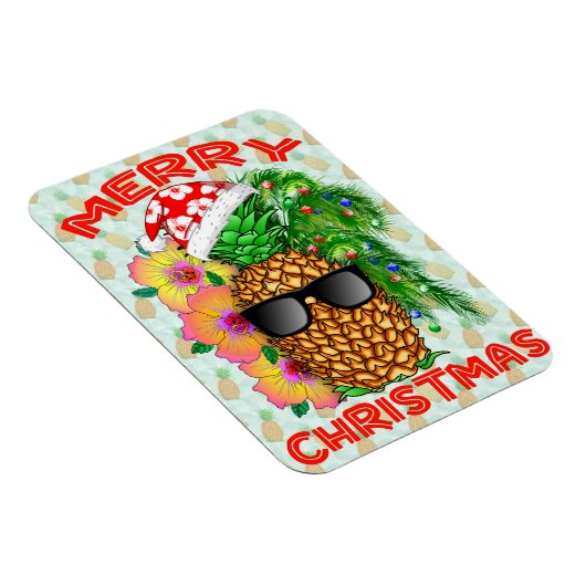 Merry Christams Pineaple Magnet (Rechte Seite)