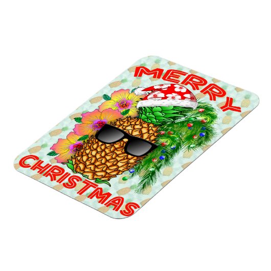 Merry Christams Pineaple Magnet (Linke Seite)