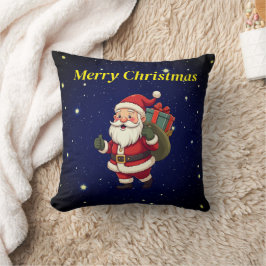 Merry Christams Santa Throw Pillow Kissen