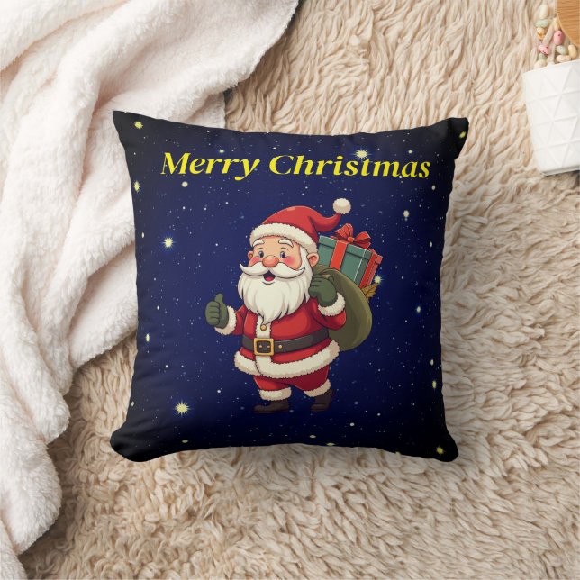 Merry Christams Santa Throw Pillow Kissen (Decke)
