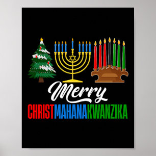 Merry Christmahanakwanzika Weihnachtsglücklich Han Poster