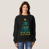 Merry Christmakkah Hanukkah And Christmas Tree Li Sweatshirt (Vorne ganz)