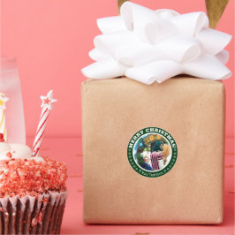 Merry Christmas! ラウンドシール Runder Aufkleber