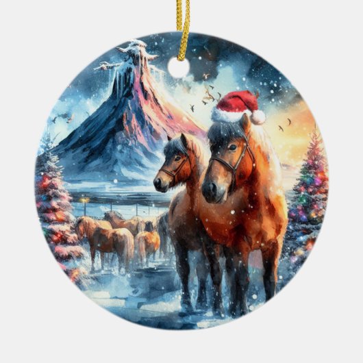 Merry Christmas - 11 Keramik Ornament (Vorne)